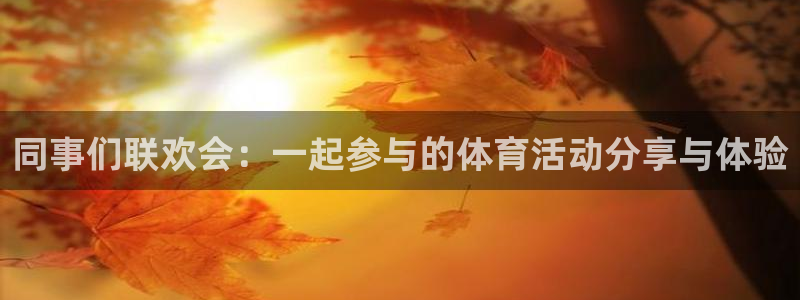 谈球吧：同事们联欢会：一起参与的体育活动分享与体验